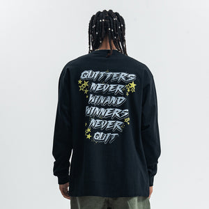 Cyberpunk long sleeve top virtual reality t-shirt in black