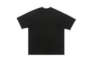 psychedelic t-shirt creepy sculpture top grunge painting tee in Grey