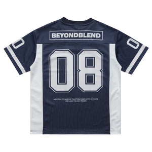 American baseball t-shirt retro college top 00s basketball tee in blue