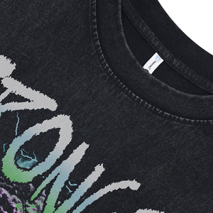 Future vintage sleeveless t-shirt gansgter surfer vest retro rapper tank top in acid wash black