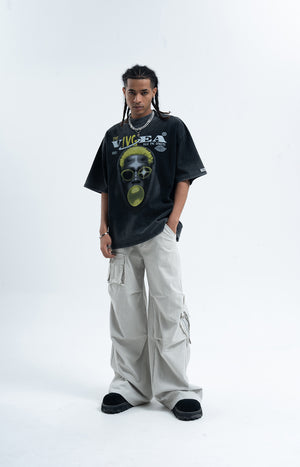 Dennis Rodman t-shirt psychedelic top basketball player tee in Black