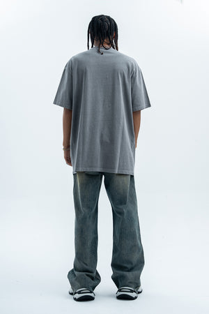 Arabic t-shirt hip-hop tee grunge rapper top in orange