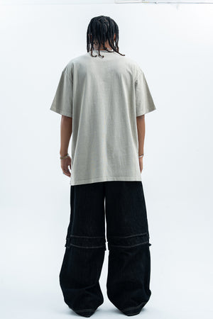 Dog t-shirt puppy print top retro cartoon tee animal jumper in cream