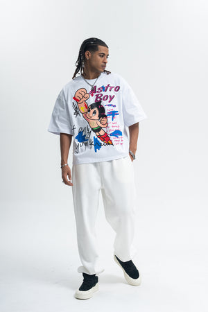 Vintage Astro boy t-shirt retro cartoon top in black