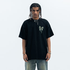 Money print t-shirt dollar sign tee hip-hop top rapper jumper black