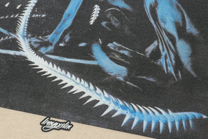 Doberman t-shirt dog print tee pinscher poster top in vintage Grey