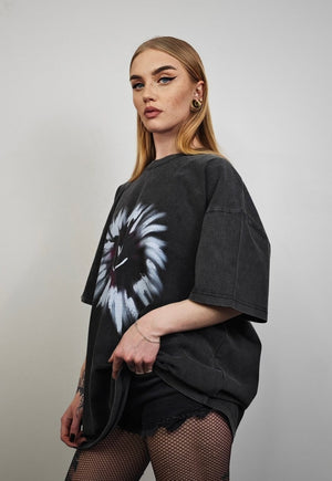 Skeleton Emoji Printed vintage wash t-shirt sample sale 3 for 2