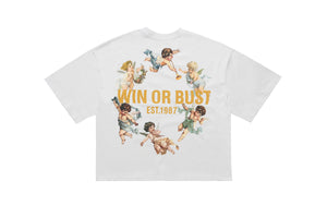 Angels print t-shirt vintage cartoon top retro pattern tee in white