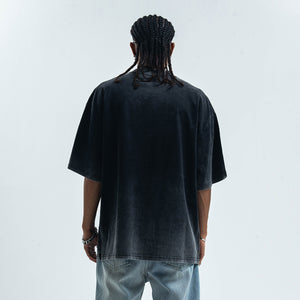 Grillz t-shirt mouth print top grunge hip-hop tee rapper jumper in purple