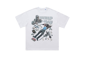 Rapper t-shirt 00s hip-hop tee gangster top in white