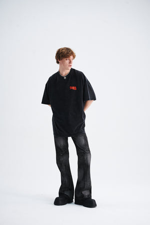 Panda t-shirt animal mprint top koala top in black