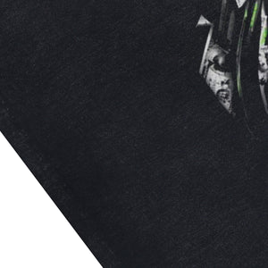 Eternity slogan sleeveless t-shirt gothic print vest statue saint cartoon tank top in acid wash black