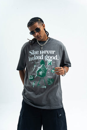 Teenager struggles t-shirt coming out of age top retro poster tee cream