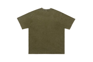 psychedelic t-shirt creepy sculpture top grunge painting tee in Grey