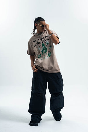 Teenager struggles t-shirt coming out of age top retro poster tee cream