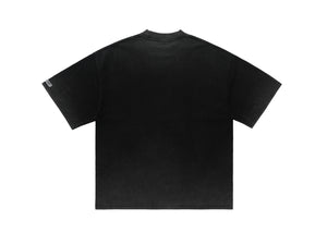 Cyberpunk t-shirt psychedelic print top raver tee in black