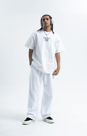 Control slogan t-shirt motivational top 90s tee in black