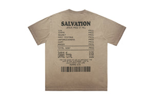 Cross print t-shirt religion top grunge saint tee in grey