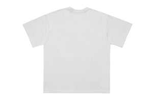 Cyber human t-shirt psychedelic top futuristic tee in white