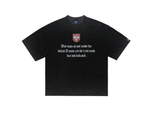Motivational t-shirt retro grunge top old slogan tee in black