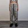 Faux Fur Joggers White Oil Wash, Shaggy Statement Pants, Unisex Luxe Grunge Bottoms, Raver Festival Trousers