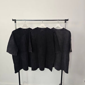 Skeleton Emoji Printed vintage wash t-shirt sample sale 3 for 2