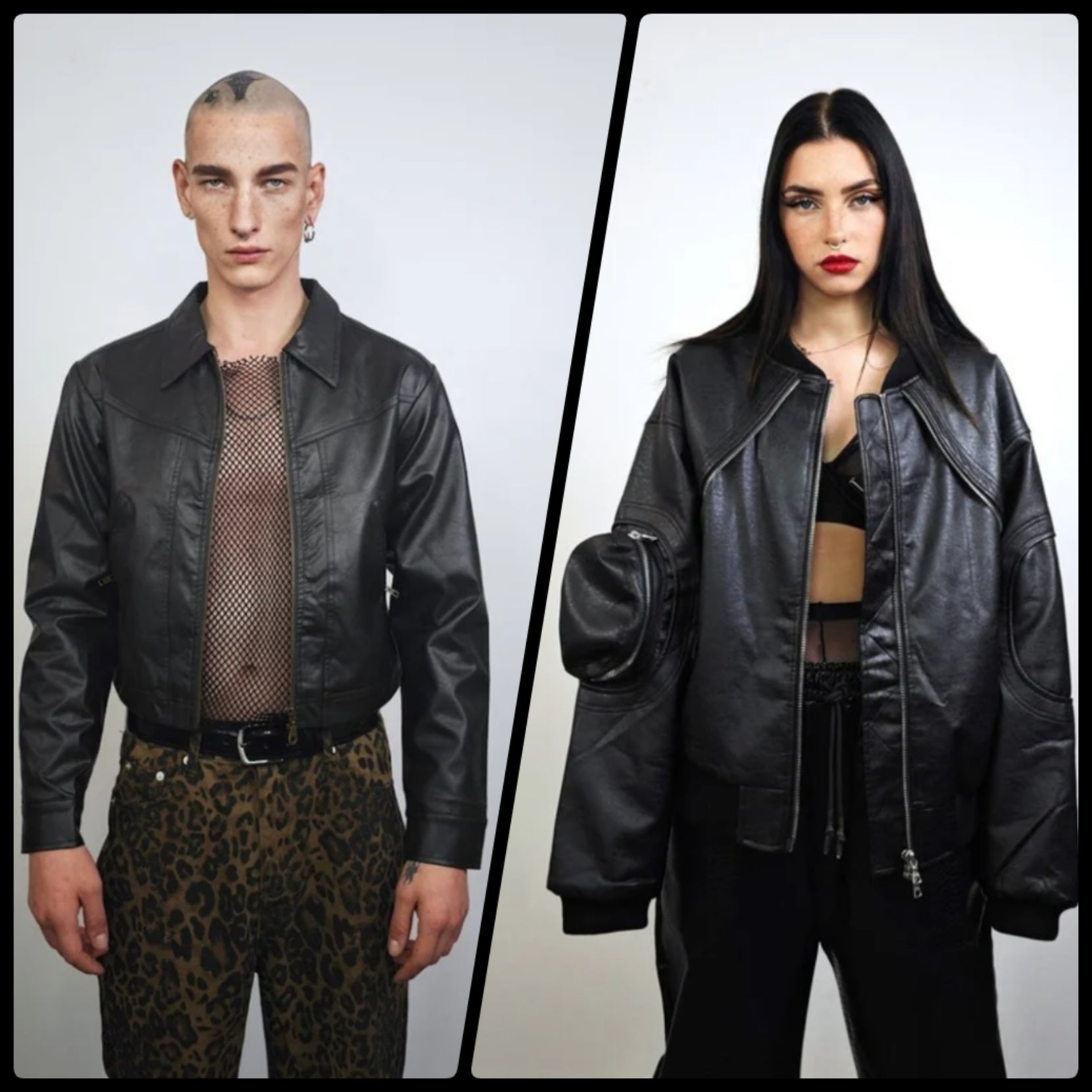 Faux leather jackets & coats