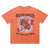 Money slogan t-shirt praying hands top cross print tee in orange