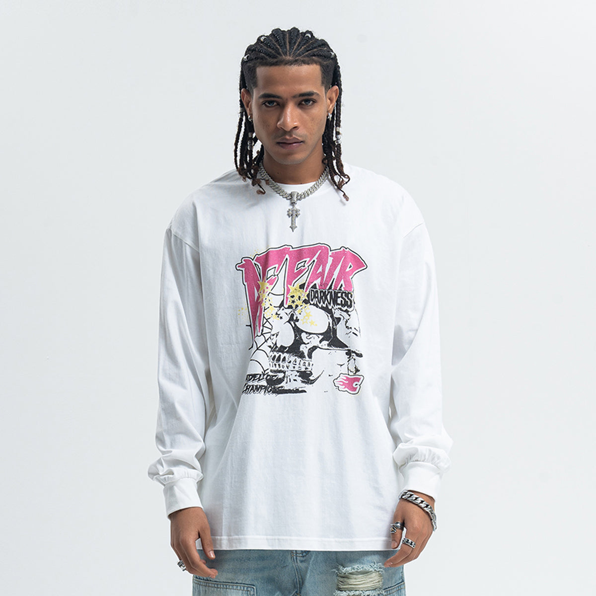 Cyberpunk long sleeve top virtual reality t-shirt in green