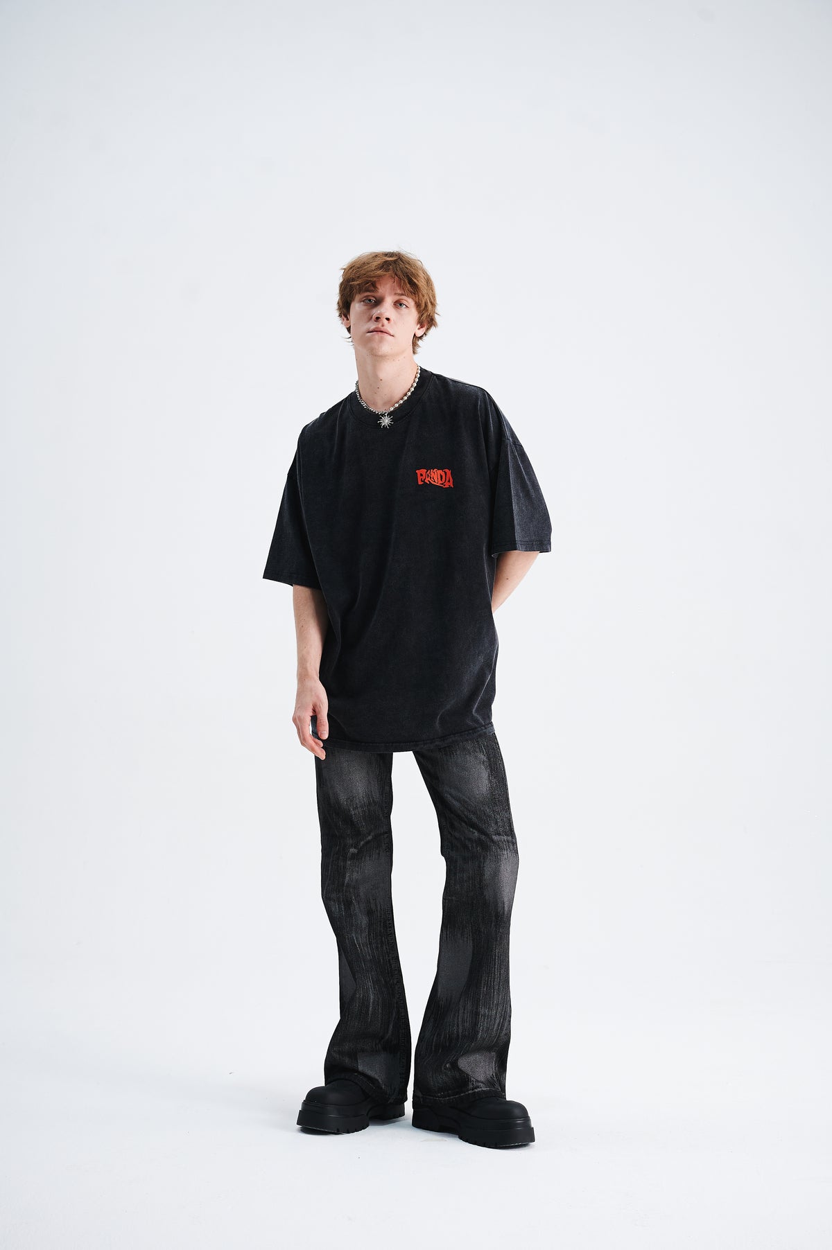 Panda t-shirt animal mprint top koala top in black