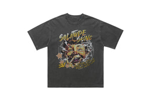 70s cartoon t-shirt retro print top old school tee in grey