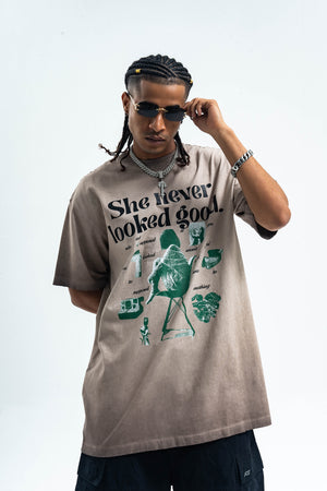 Teenager struggles t-shirt coming out of age top retro poster tee cream