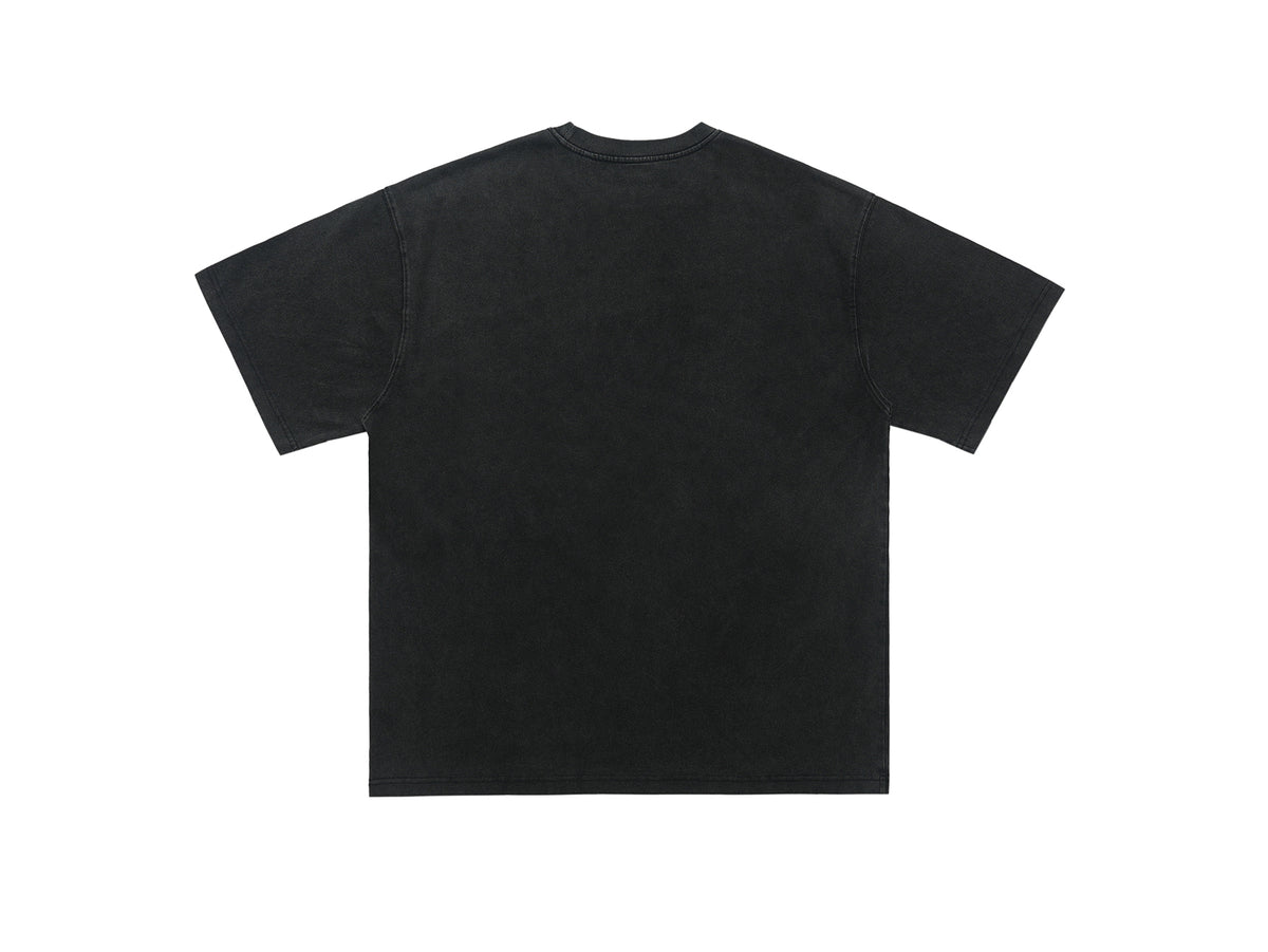 Anonymous t-shirt slogan top cross print tee in black