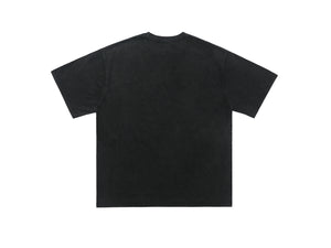Anonymous t-shirt slogan top cross print tee in grey