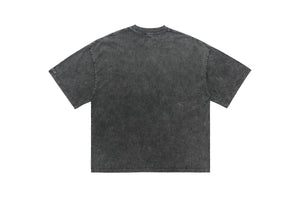 Carnival slogan t-shirt retro cartoon top 00s party tee in grey