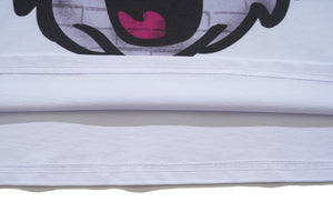 Money t-shirt cat cartoon top retro gangster tee in white