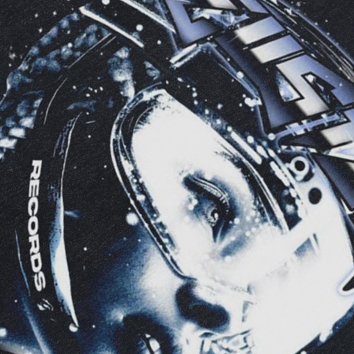 Cyberpunk sleeveless t-shirt vintage slogan vest hellstar tank top in acid wash black