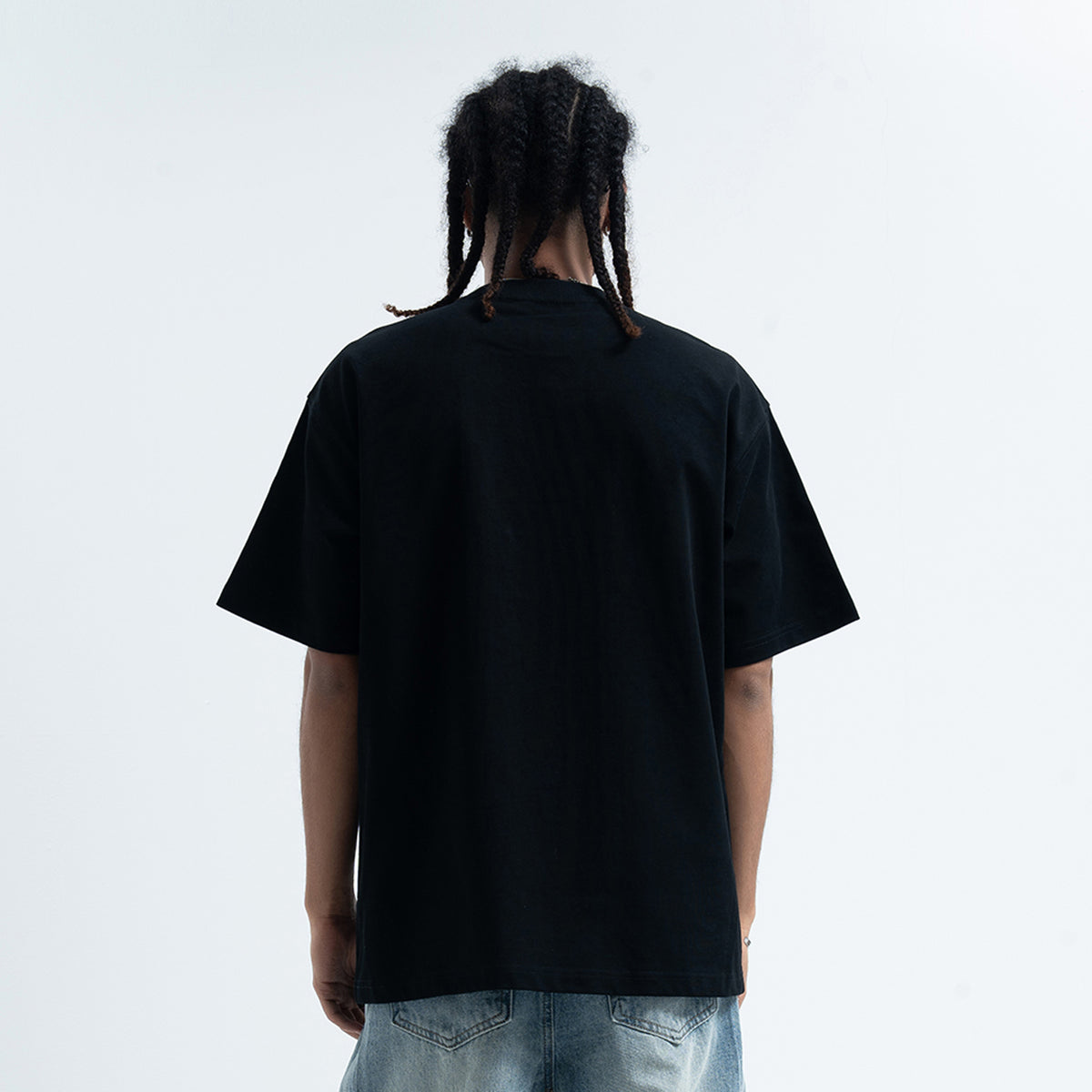 Angel devil t-shirt funny religion top retro cartoon tee in black