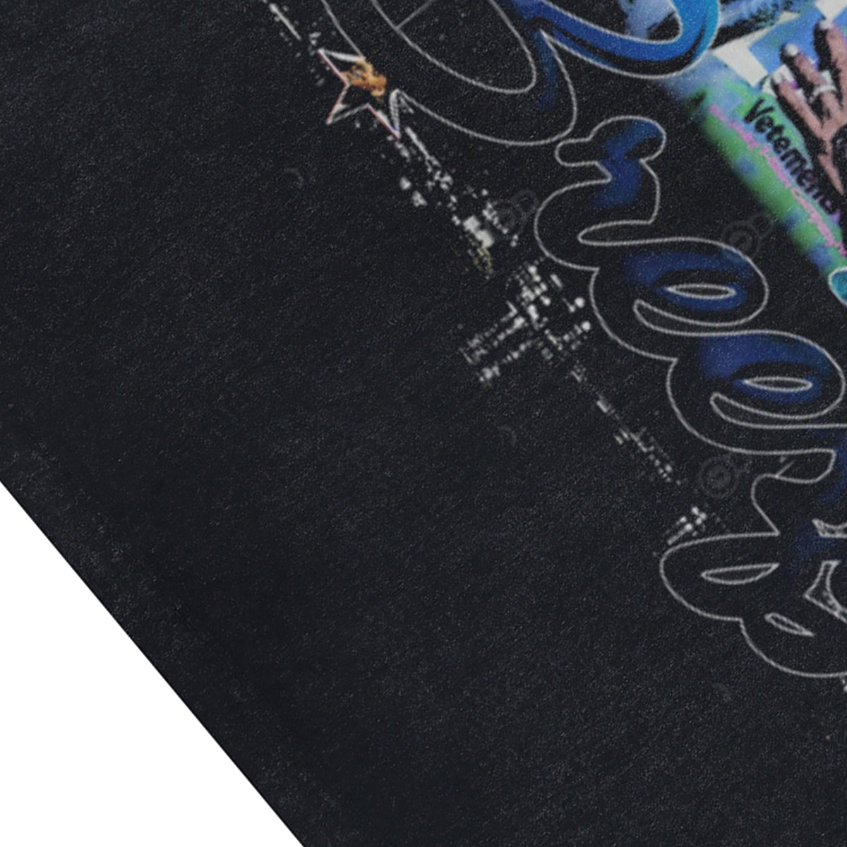 Chris Brown sleeveless t-shirt vintage Breezy vest hip-hop tank top in acid wash black