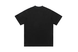 Devil print t-shirt skull cartoon tee evil top in black