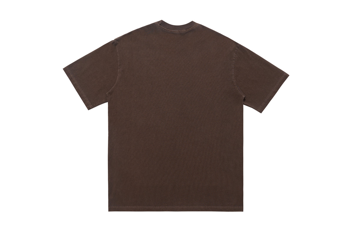 Psychedelic t-shirt Aura top Angel print tee in Brown