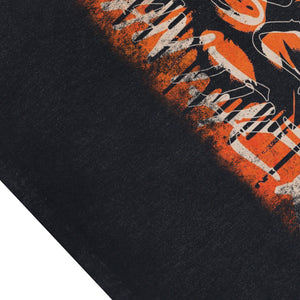 Panther print sleeveless t-shirt graffiti print surfer vest 00s wildcat tank top in acid wash black