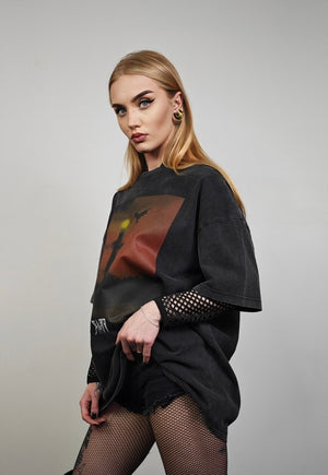 Gothic PRINT vintage wash t-shirt sample sale 3 for 2