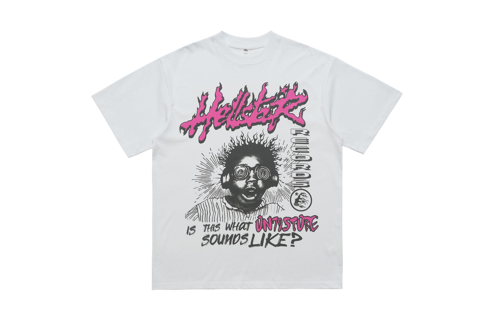 Hip-hop t-shirt psychedelic ganster top rapper tee in white