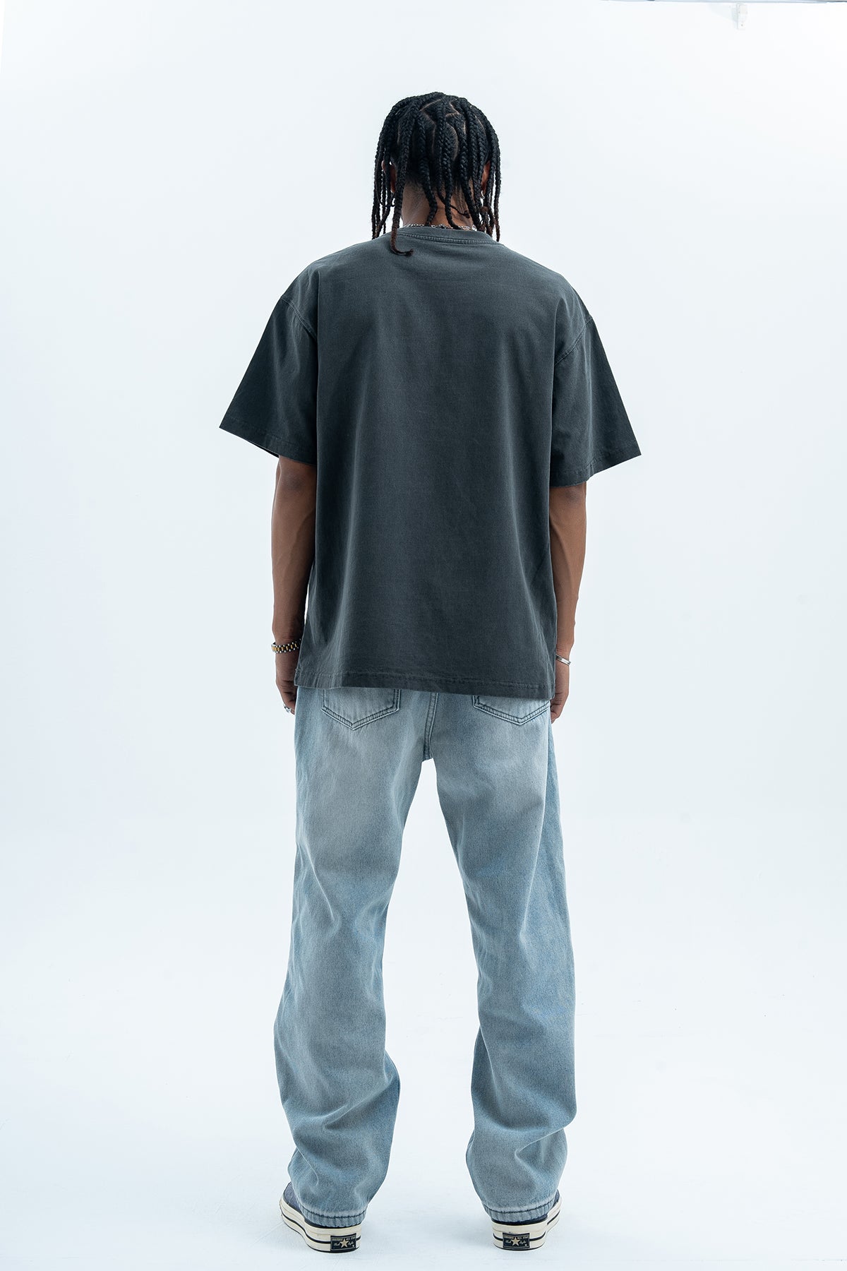 Skull print t-shirt punk top grunge skeleton tee graffiti jumper in grey