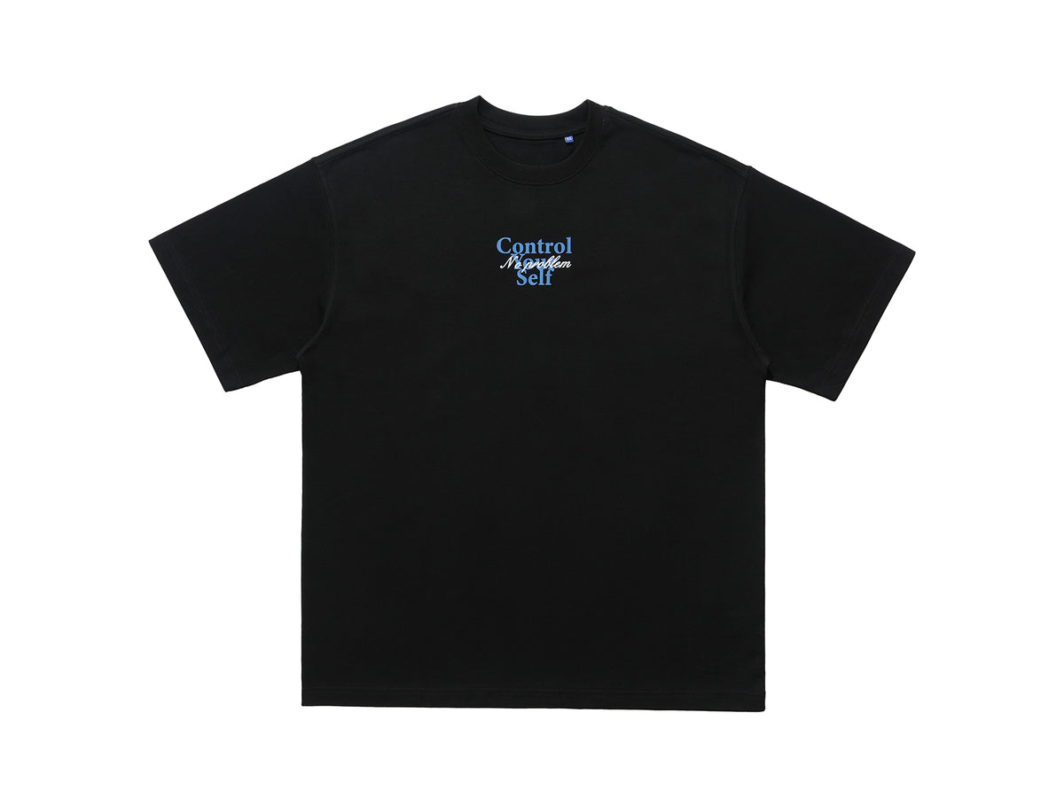 Control slogan t-shirt motivational top 90s tee in white