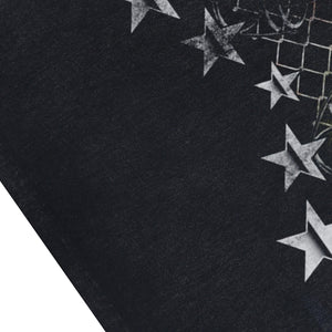 Hockey helmet sleeveless t-shirt baseball surfer vest American sports tank top in acid wash black