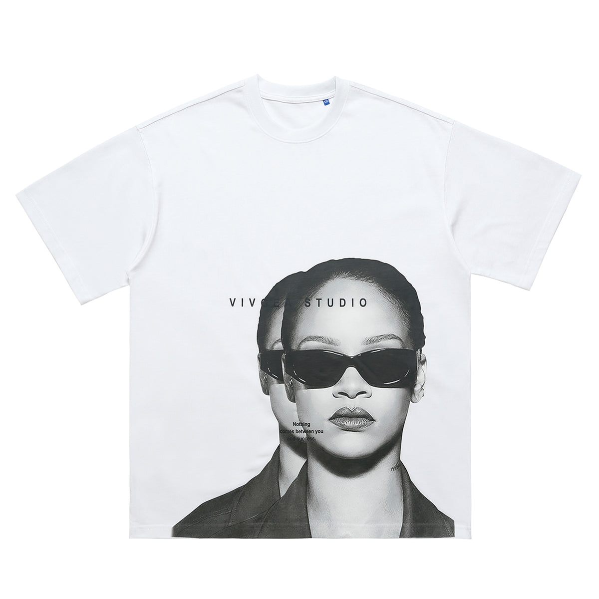 Rihanna t-shirt retro singer top grunge r&b princess tee black