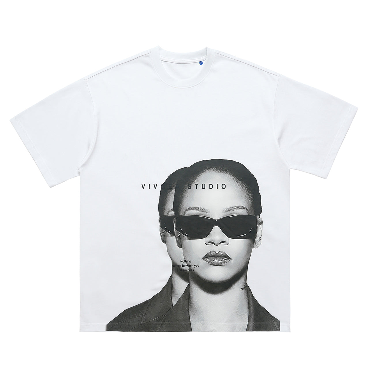 Rihanna t-shirt retro singer top grunge r&b princess tee white