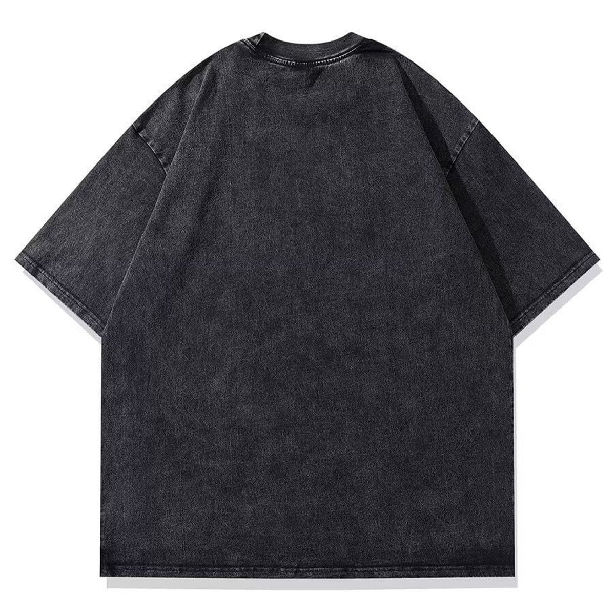Scream t-shirt scary mask print tee creepy print top in vintage grey